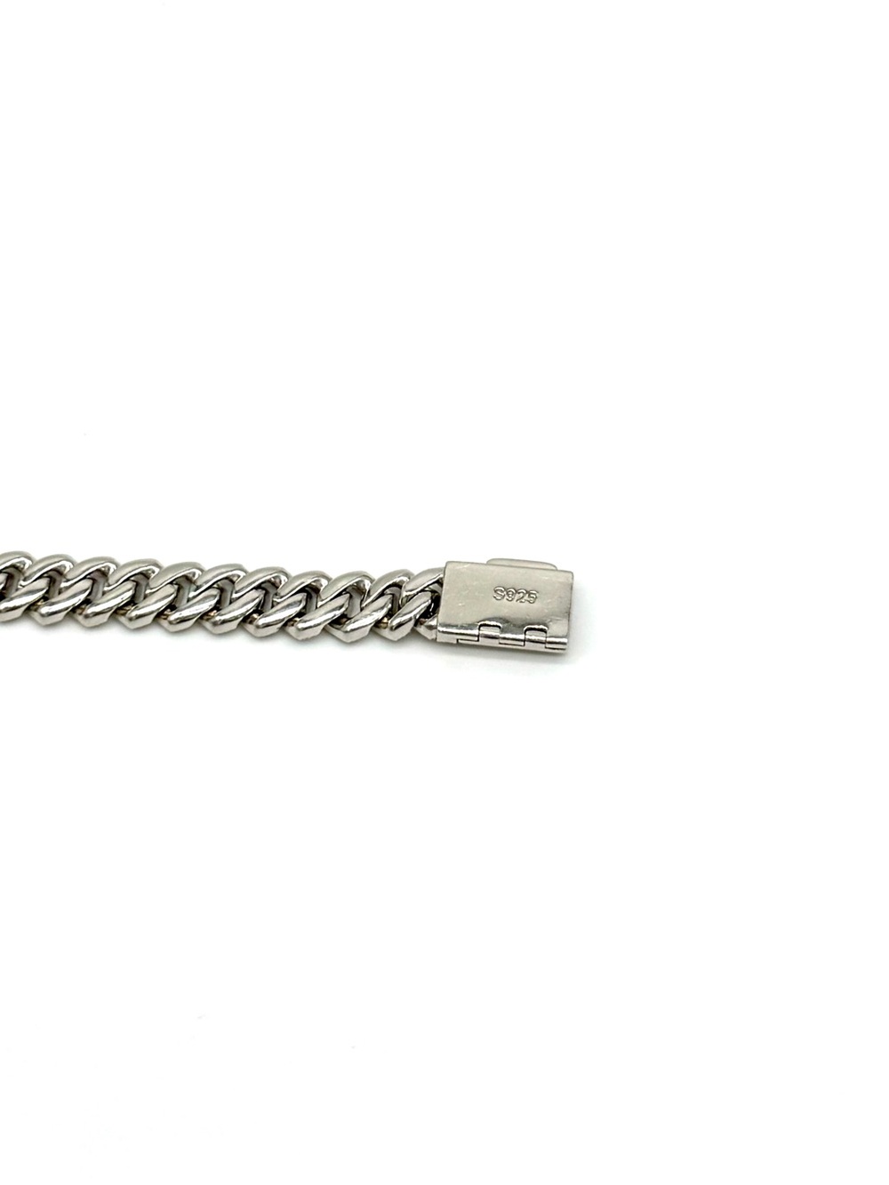 925 Silver, 3.4CTW Moissanite Square Miami Cuban Bracelet - Picture 6 of 7